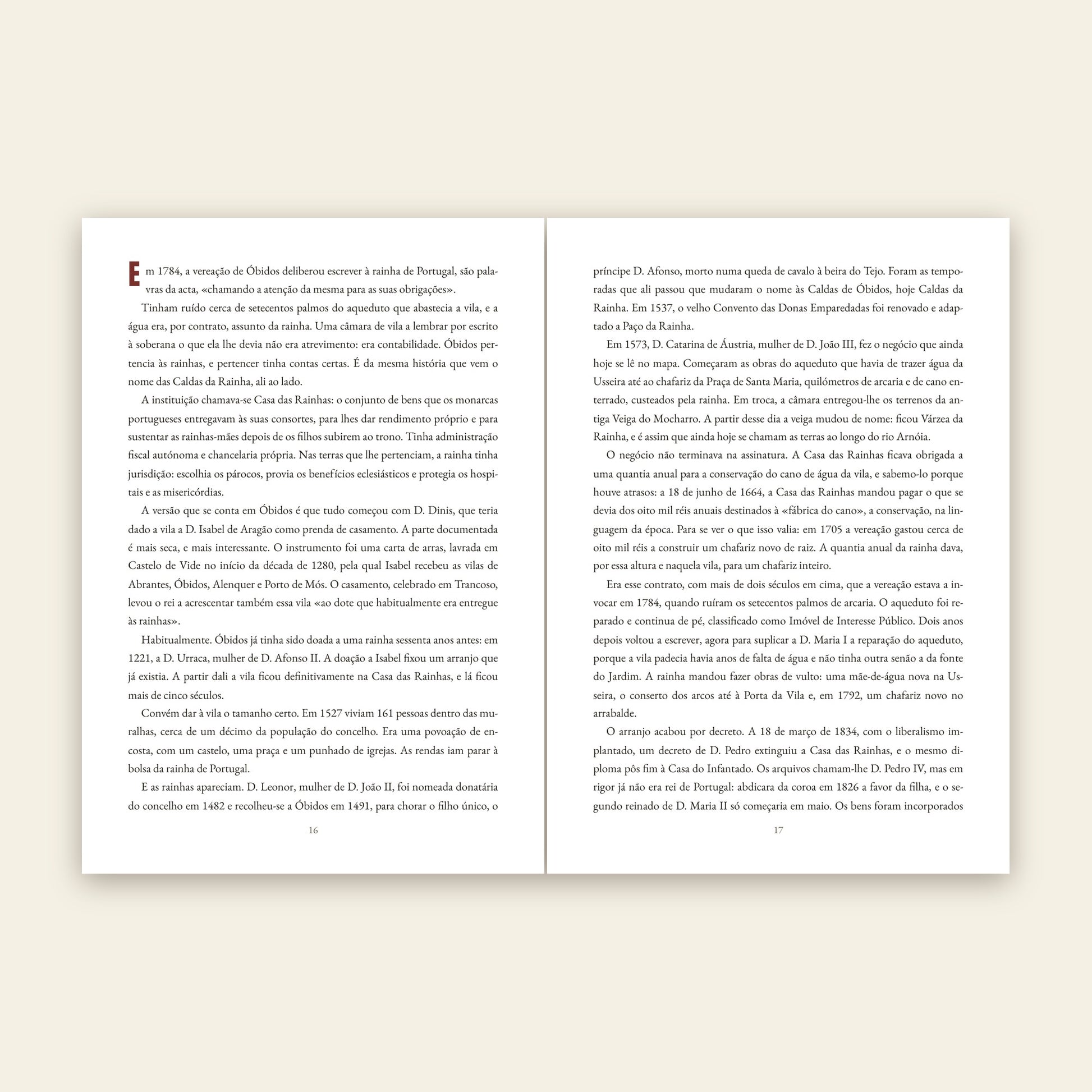 Duas páginas de texto do livro, compostas em EB Garamond, com numeração no rodapé.
